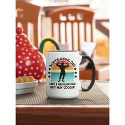 bodybuilder gifts, bodybuilding dad mug, bodybuilding dad gift, like a regular dad but way cooler, bodybuilding husband,