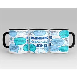 plumber gifts, funny plumbing joke mug, gift for plumber, present for plumbing dad, clever plumbing coffee mug, plumbing