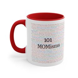 funny mom mug, funny mom cup, mom wisdom mug, mom sayings cup, 101 momisms coffee mug, funny gift for mom, funny mother'