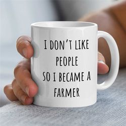 introverted farmer mug, gift for agronomist, nature lover, garden owner, employee appreciation, housewarming, don't like