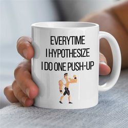 fit biologist mug, gift for sporty bio graduate, gym, science teacher, for men & women, professor appreciation, meme, pu