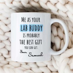 custom biology mug, for lab buddy, personalized gift for bio graduate, science teacher, for men & women, professor appre