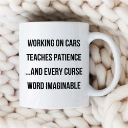 funny mechanic mug, curse word joke, gearhead, car lover dad, motorbike & automotive mechanic, birthday, for him, annive