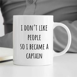 introverted captain, mug for sailors, sea lover, rude, husband appreciation, boyfriend, men, ship owner, for him, friend