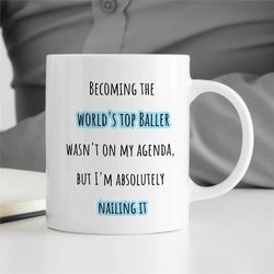 mug for world's top baller, basketball coach, b-ball cup, for hooper, baller, team gift, birthday present for boys, neph
