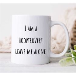 hooptrovert mug for basketball coach, b-ball cup, for introverted hooper, baller, team gift, birthday present for boys,