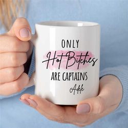 personalized captain mug, funny, custom gift for sailors, sea lover, wife appreciation, girlfriend thank you, women, shi