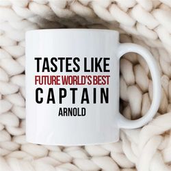 personalized 'future world's best captain' mug, custom gift for becoming sailors, sea lover, husband appreciation, boyfr