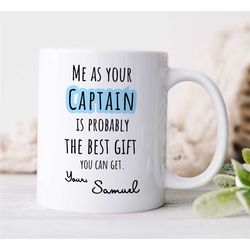 custom captain mug, personalized gift for best sailor, sea lover, husband appreciation, boyfriend thank you, men, ship o