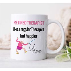 custom retirement gift for therapists, personalized mug for counselors, family therapy appreciation, bcba thank you, cbt