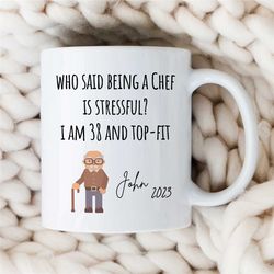 custom chef mug, grandad motif, personalized gift for cook, gastronomy appreciation, culinary school graduate, gourmet,