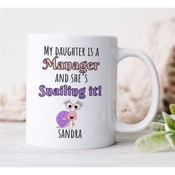 custom manager mug, snailing it, personalized gift for boss, coworker birthday, job appreciation, work office decor, pro