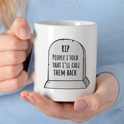 funny tombstone secretary mug, gift for assistant, coworker birthday, receptionist, work anniversary, thank you, for her