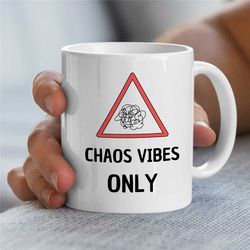 manager traffic sign mug, chaos, gift for boss, coworker birthday, job appreciation, work office decor, profession, for