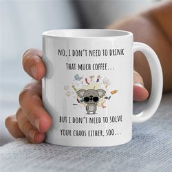 funny koala manager mug, chaos, gift for boss, coworker birthday, job appreciation, work office decor, profession, for h