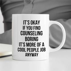 counselor mug, cool people job, simple gift for therapist, family therapy appreciation, thank you, bcba, cbt birthday, a