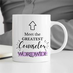 greatest counselor worldwide, mug for therapist, family therapy appreciation, thank you gift, bcba, cbt birthday, aba wo