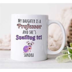 personalized mug for professor's parents, snailing it, custom gift for university lecturers, office, educator mom, tenur