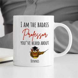 custom mug for professors, funny motif, personalized gift for university lecturers, office, educator mom, tenure gift, t