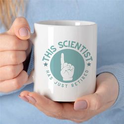 retired scientist, mug for chemistry professor, retirement, doctoral advisor, research & development, for men and women,