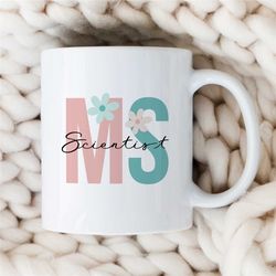 personalized initials', scientist mug, custom gift for chemistry professor, doctoral advisor, research & development, bl