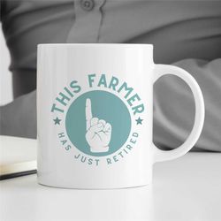 retired farmer mug, retirement gift for agronomist, nature lover, garden owner, employee appreciation, housewarming, bes