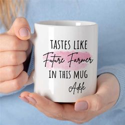 personalized 'future farmer' mug, custom gift for agronomists to be, nature lover, becoming garden owner, employee appre