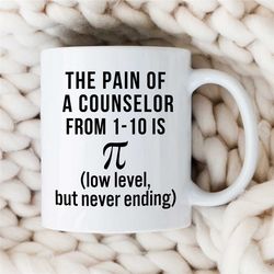 counselor meme mug, pain joke, pi, gift for therapist, family therapy appreciation, thank you gift, bcba, cbt birthday,