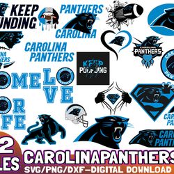 Bundle Carolina Panthers Svg, Football Team Svg File