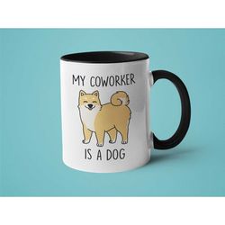 zoom mug, covid 2020, funny dog mug, dog lover gift, my coworker is a dog