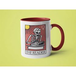 reading mug, book lover gift, tarot card, psychic gift, the reader