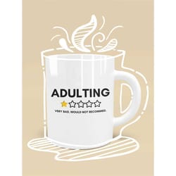 funny adulting sayings mug, sassy coffee mug, south asian mug, funny mug sayings, birthday gift for her, funny adult tum