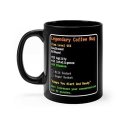gamer mmorpg mug legendary mug gaming warcraft mug rpg coffee stats mug retro gaming legendary coffee mug coffee mug gam