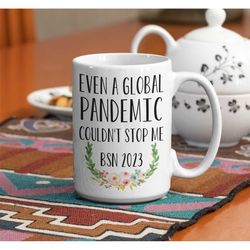bsn graduation coffee mug 2023 graduate bsn degree pandemic nurse graduation gift bachelor of science nursing graduate g