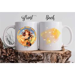 virgo custom zodiac mug / virgo personalized star sign mug / virgo zodiac gift / august to september birthday mug