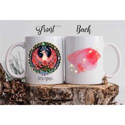 scorpio custom zodiac mug / scorpio personalized star sign mug / scorpio zodiac gift / october to november birthday mug