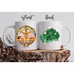libra custom zodiac mug / libra personalized star sign mug / libra zodiac gift / september to october birthday mug