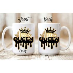 aries queen zodiac mug / aries gift / aries diva mug