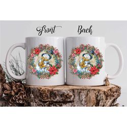 snowman christmas mug / personalized snowman holiday mug / custom christmas holiday mug