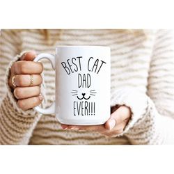 best cat dad ever coffee mug for cat dad, christmas gift for cat dad, funny cat dad christmas gift, cat dad coffee mug,