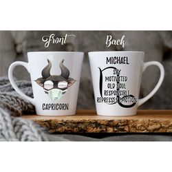 capricorn mug - capricorn cup - capricorn symbol coffee mug - capricorn gifts - zodiac mug - zodiac symbol mug - decembe