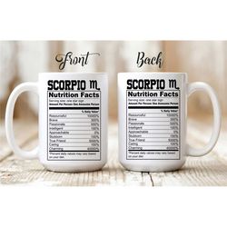 scorpio zodiac symbol coffee mug - october november birthday gift
