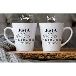 just a girl boss building her empire custom mug for her