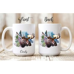 personalized moose lover mug