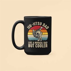 jiu jitsu dad mug, jiu-jitsu gifts, like a normal dad but cooler, brazilian jiu jitsu coffee cup, funny jiu jitsu, mixed