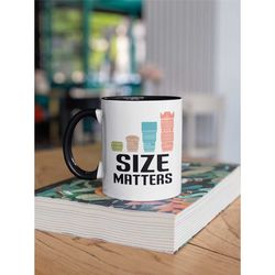Photographer Mug, Photography Gifts, Size Matters Camera Lenses Mug, Photography Lover, Funny Camera Coffee Cup, Lens Si