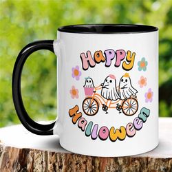 halloween mug, ghost mug, fall mug, halloween gift, halloween coffee mug, halloween ghost mug, retro halloween ghost, sp