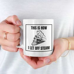 steam train mug, locomotive, station conductor, train driver, train mug for boyfriend, trainspotter, steam train, train