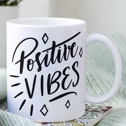 positive vibes mug | self care | positivity gifts | self care package | good vibes only | meditation | deep breathing |