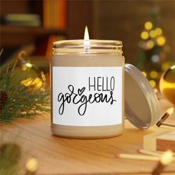 Hello Gorgeous Scentedcandles | 9 Oz Candle | Vanilla Candle | Sea Breeze Candle | Comforting Candle | Aromatherapy Cand